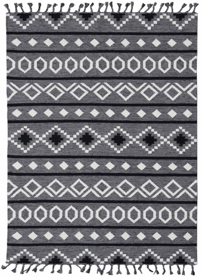 Artifact Grey Handwoven Flat Weave Rug