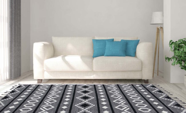 Artifact Grey Handwoven Flat Weave Rug - Image 2
